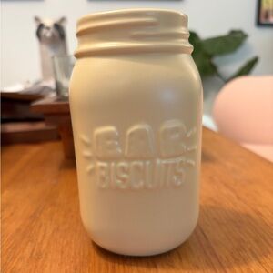 Ear Biscuits Ceramic Mason Jar Style Mug Light Yellow